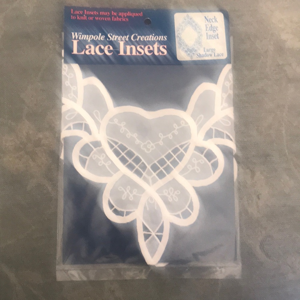 Battenburg lace inset collar
